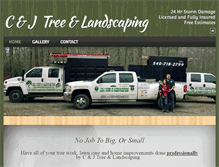 Tablet Screenshot of candjtreeandlandscaping.com